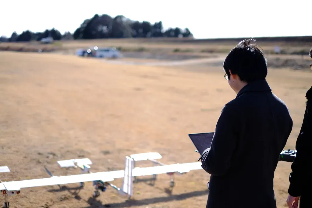 空飛ぶ基地局の展示とシミュレータ体験の宣材画像